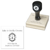  kroonbijen - Gepersonaliseerd Rubberstempel (Gestempeld)