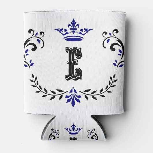 kroonboulevormmonogram "E" Blikjeskoeler (Voorkant)