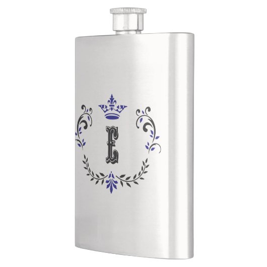 kroonboulevormmonogram "E" Heupfles (Links)