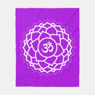 kroonchakra Sahasrara Paars meditatie Fleece Deken