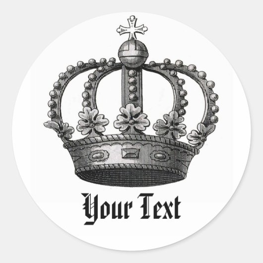 kroonenvelopzegel ronde sticker (Voorkant)