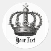 kroonenvelopzegel ronde sticker (Voorkant)