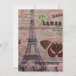 kroonfranse bijenvlinder Parijs Eiffeltoren Kaart