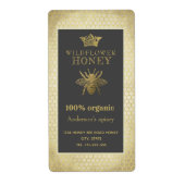  kroonkoningin bijenkoningin honingpot etiket (Voorkant)