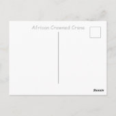 Kroonkraan Briefkaart (Achterkant)