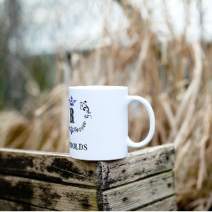 Kroonkrans letter R gepersonaliseerd Koffiemok