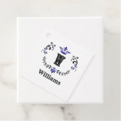 Kroonkrans Monogram 'W' Bedankjes Labels (In situ)
