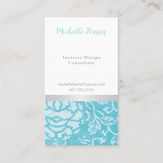 Kroonluchter Bloemen Interieurontwerper Visitekaar Visitekaartje (Achterkant)