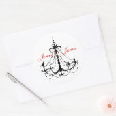 Kroonluchter bruiloft gunst Stickers (Envelop)