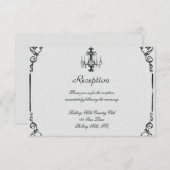  kroonluchter bruiloft receptie kaart (Voorkant / Achterkant)