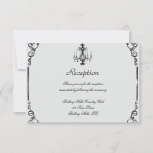  kroonluchter bruiloft receptie kaart