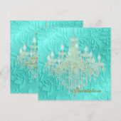 Kroonluchter, trouw uitnodigingen (Voorkant / Achterkant)