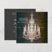 Kroonluchter van ruw hout voor in een schuur voor kaart (Voorkant / Achterkant)