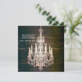 Kroonluchter van ruw hout voor in een schuur voor kaart (Staand voorkant)