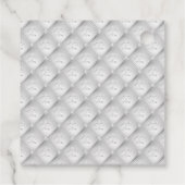  kroonluchters en getuft faux wit leder bedankjes labels (Achterkant)