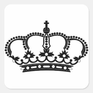 Kroonprins Koning Vierkante Sticker