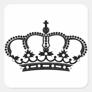 Kroonprins Koning Vierkante Sticker