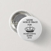 kroonprinses-grafiesfairy006, STEMMING, NOELLE GR. Ronde Button 3,2 Cm (Voorkant /achterkant)