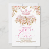 Kroonprinses Rozen Eerste Verjaardagsfeest Kaart (Voorkant)