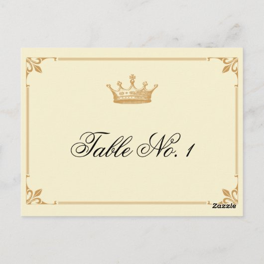 Kroonregentschap in Goud en Ivoor Tafelnummer (Achterkant)