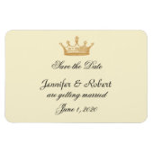 Kroonregentschap in Gouden Ivoor Bruiloft Save the Magneet (Horizontaal)