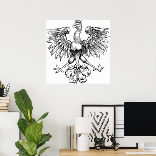 Kroonse Poolse Eagle Art print Posters (Thuiskantoor)