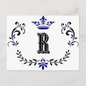 Kroonweimonogram "R" Briefkaart (Voorkant)