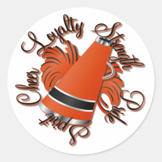 Kroop zwart-Oranje kwaliteiten Ronde Sticker