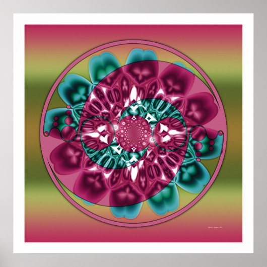 Krop Circle Mandala 1 Poster (Voorkant)