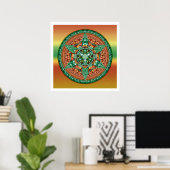 Krop Circle Mandala 2 Poster (Thuiskantoor)