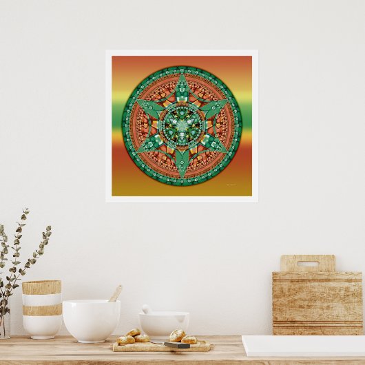 Krop Circle Mandala 2 Poster (Keuken)