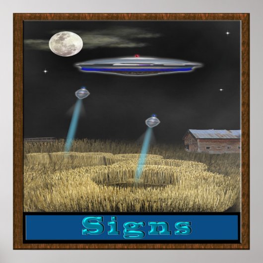 Kropcirkel ufo-poster poster (Voorkant)