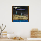 Kropcirkel ufo-poster poster (Keuken)