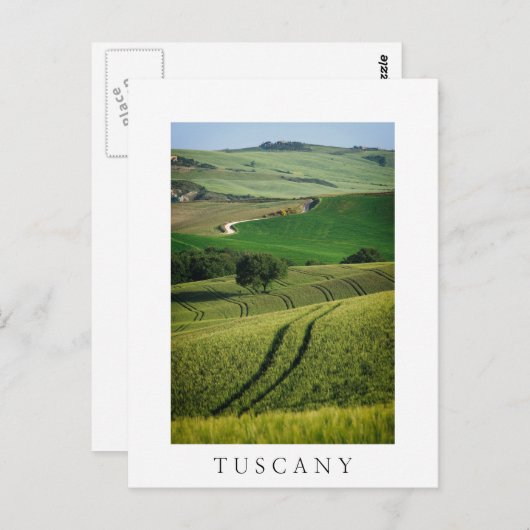 Kroplijnen in het groene Toscane stijlvolle briefk Briefkaart (Voorkant / Achterkant)