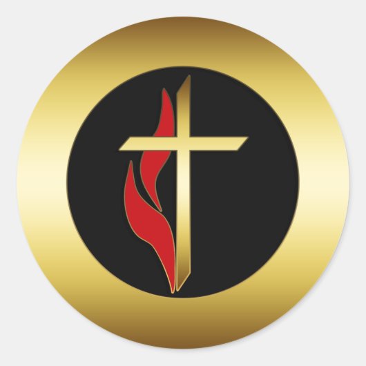 KROS EN VLAK RONDE STICKER (Voorkant)