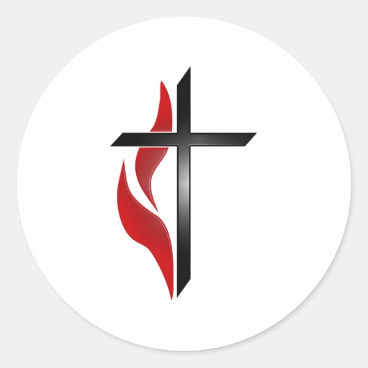 KROS EN VLAK RONDE STICKER (Voorkant)