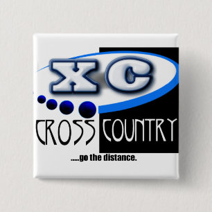 KROSS LAND DAT MOTTO LOOPT - GA DE AFSTAND XC VIERKANTE BUTTON 5,1 CM