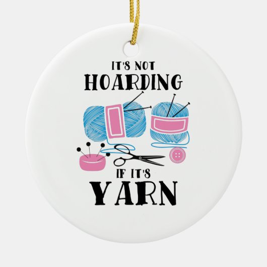 Krotseet Knitting Gifts Keramisch Ornament (Voorkant)