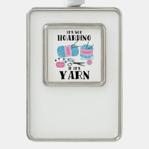 Krotseet Knitting Gifts Verzilverd Kader Ornament