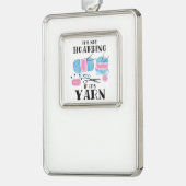 Krotseet Knitting Gifts Verzilverd Kader Ornament (Links)