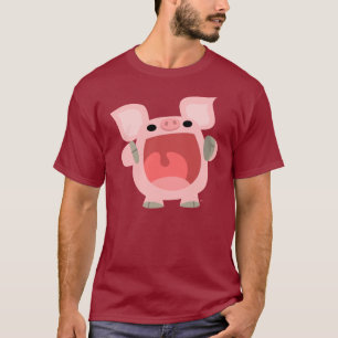"KROUIK-KROUIK ! ! !" T-shirt mignon de porc de