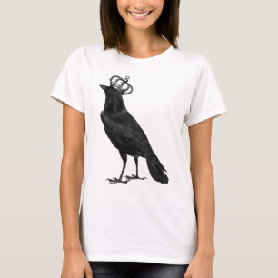 KROW Raven Crown Black Bird Birds T-shirt