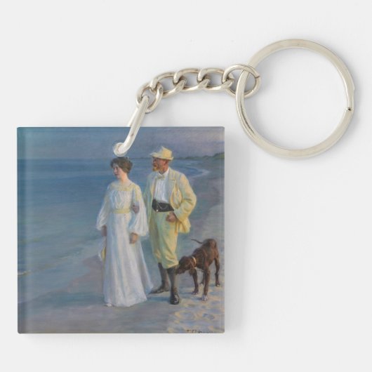 Kroyer - De kunstenaar en zijn vrouw op het strand Sleutelhanger (Achterkant)