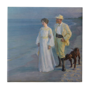 Kroyer - De kunstenaar en zijn vrouw op het strand Tegeltje