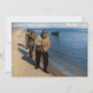 Kroyer - Drie vissers die een boot trekken Kaart