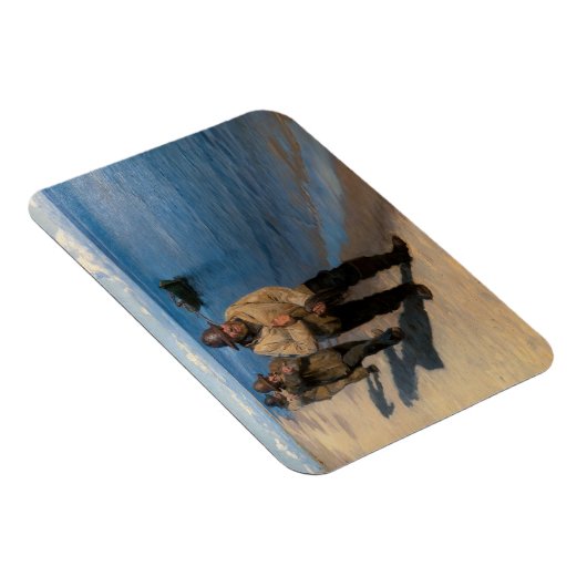 Kroyer - Drie vissers die een boot trekken Magneet (Rechterzijde)