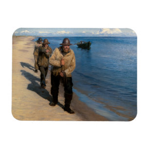 Kroyer - Drie vissers die een boot trekken Magneet