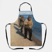 Kroyer - Drie vissers die een boot trekken Schort (Voorkant)