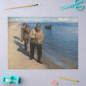 Kroyer - Drie vissers die een boot trekken Tissuepapier (Craft)