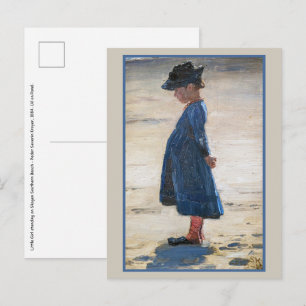 Kroyer - Little Girl op Skagen Beach Briefkaart